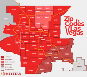 Las Vegas Nevada zipcode map